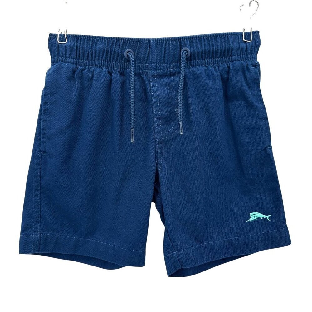 Tommy Bahama Boys 3T Shorts Pull On Drawstring Logo Blue Flat Front